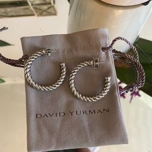 David Yurman cable hoop earrings